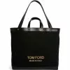 TOM FORD Canvas T Screw Tote Bag C9203 Top Handle Bags