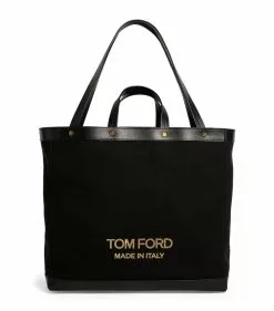 TOM FORD Canvas T Screw Tote Bag C9203 Top Handle Bags