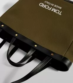 TOM FORD Canvas T Screw Tote Bag C4101 Top Handle Bags -TOM FORD Shop tom ford canvas t screw tote bag 16455526 31890818 1000