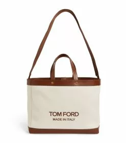 TOM FORD Canvas T Screw Tote Bag C7713 Tote Bags