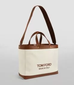 TOM FORD Canvas T Screw Tote Bag C7713 Tote Bags -TOM FORD Shop tom ford canvas t screw tote bag 17288007 35320100 1000