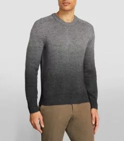 TOM FORD Cashmere-Blend Ombre Sweater 032 MD GRY SLD Jumpers -TOM FORD Shop tom ford cashmere blend ombre sweater 17531598 37543255 1000