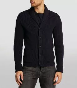 TOM FORD Cashmere Shawl Cardigan 402 DK BLU SLD Cardigans -TOM FORD Shop tom ford cashmere shawl cardigan 16905379 33533167 1000