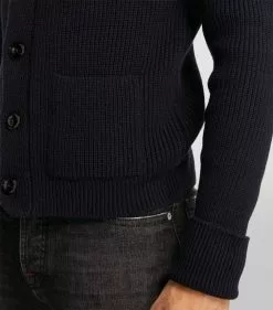 TOM FORD Cashmere Shawl Cardigan 402 DK BLU SLD Cardigans -TOM FORD Shop tom ford cashmere shawl cardigan 16905379 33534124 1000