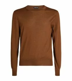 TOM FORD Cashmere-Silk Sweater 202 DK BRW SLD Jumpers