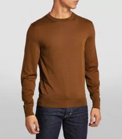 TOM FORD Cashmere-Silk Sweater 202 DK BRW SLD Jumpers -TOM FORD Shop tom ford cashmere silk sweater 16999286 33868014 1000
