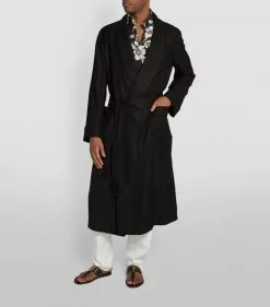 TOM FORD Cashmere Twill Robe 001 BLK SLD Dressing Gowns -TOM FORD Shop tom ford cashmere twill robe 16778343 33024379 1000