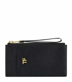 TOM FORD Classic Leather Wrist Strap Pouch u9000 Pouches