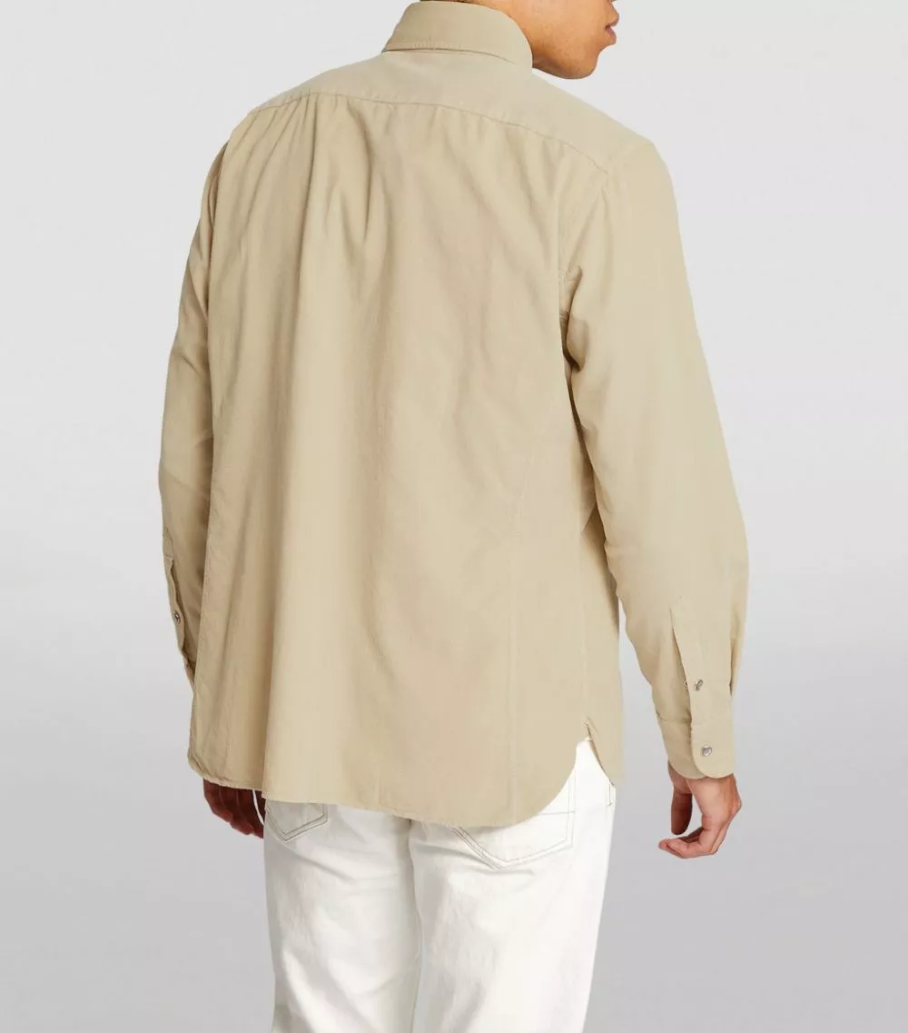 TOM FORD Corduroy Shirt 272 LT BGE SLD Casual Shirts 4 TOM FORD Corduroy Shirt 272 LT BGE SLD Casual Shirts - Image 4