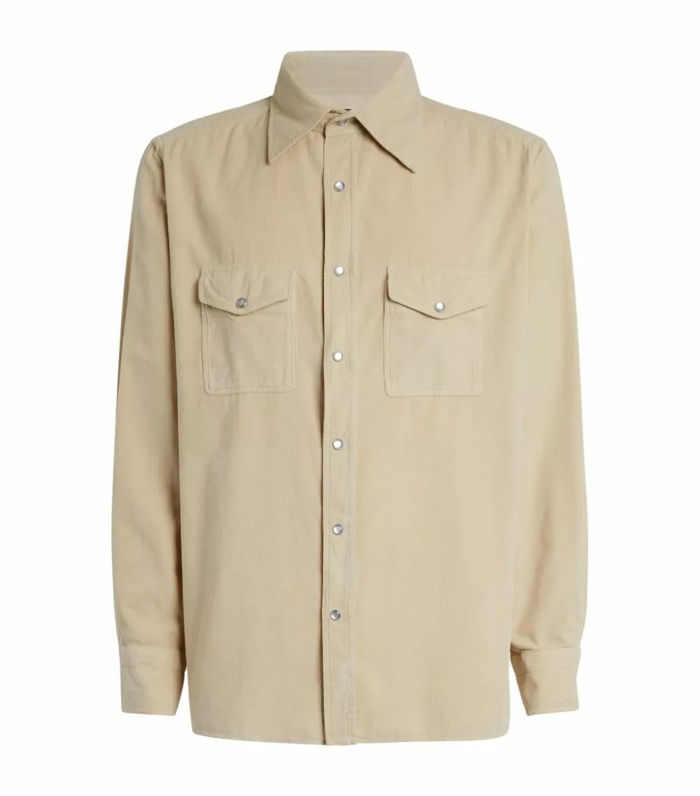 TOM FORD Corduroy Shirt 272 LT BGE SLD Casual Shirts 1 TOM FORD Corduroy Shirt 272 LT BGE SLD Casual Shirts
