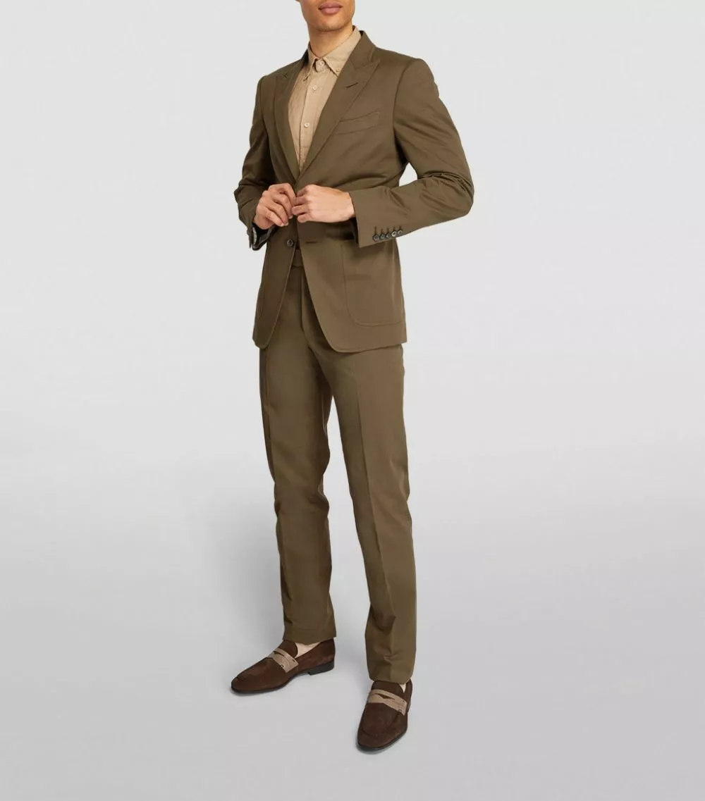 TOM FORD Cotton-Cashmere O'Connor Tailored Jacket 302 DK GRN SLD Blazers 2 TOM FORD Cotton-Cashmere O'Connor Tailored Jacket 302 DK GRN SLD Blazers - Image 2