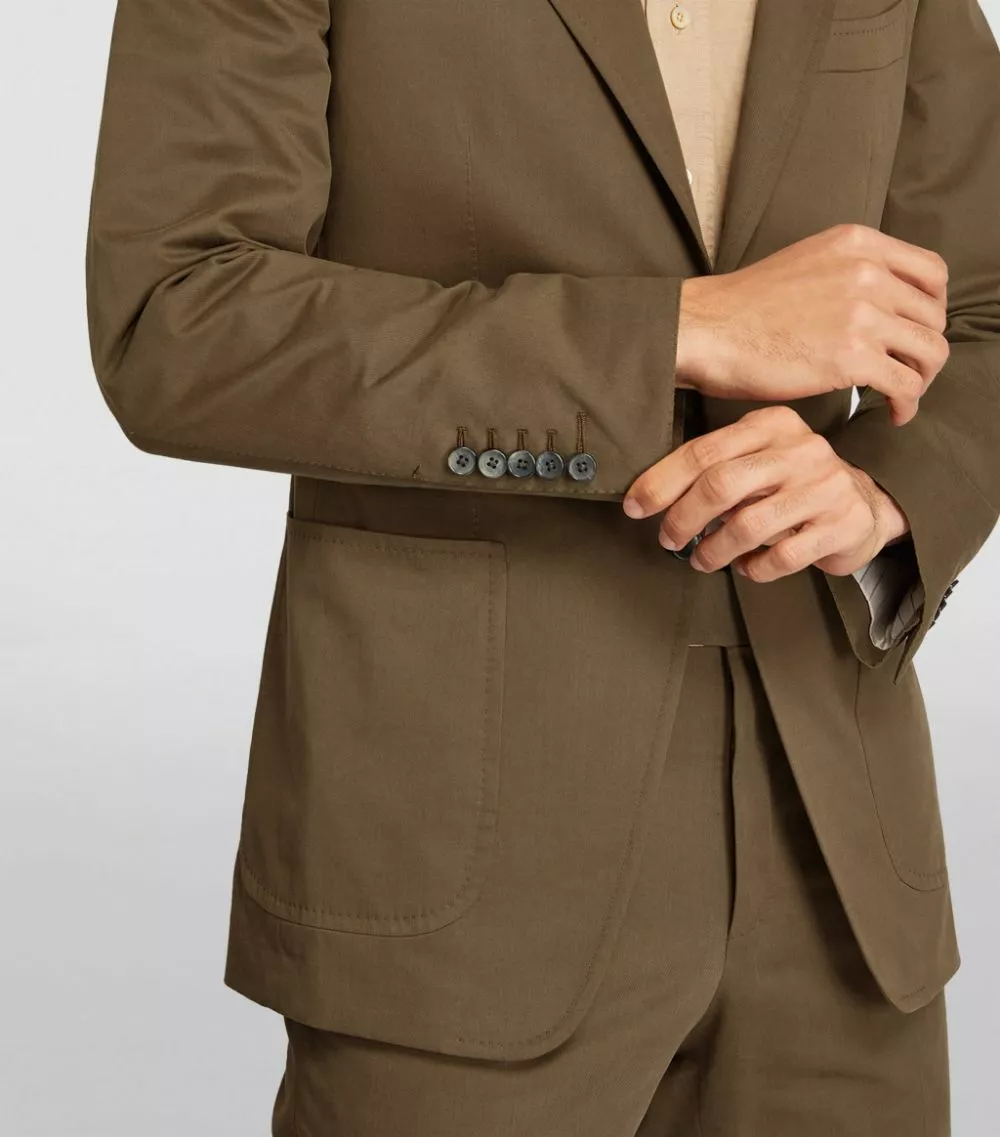 TOM FORD Cotton-Cashmere O'Connor Tailored Jacket 302 DK GRN SLD Blazers 6 TOM FORD Cotton-Cashmere O'Connor Tailored Jacket 302 DK GRN SLD Blazers - Image 6