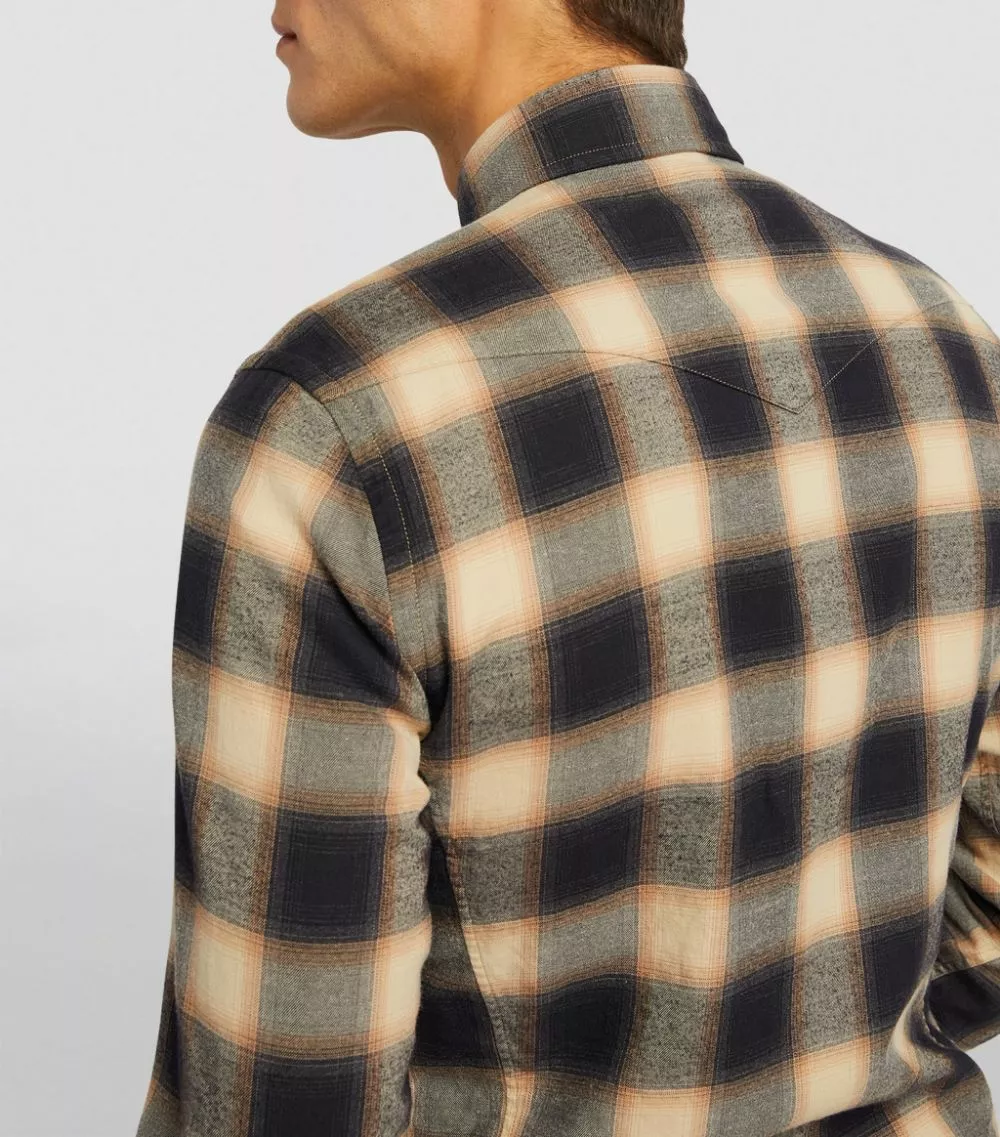 TOM FORD Cotton Check Shirt 266 MD BGE CK Casual Shirts 6 TOM FORD Cotton Check Shirt 266 MD BGE CK Casual Shirts - Image 6