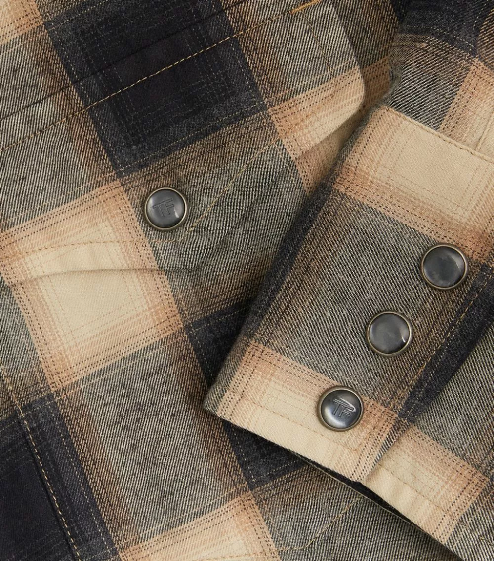 TOM FORD Cotton Check Shirt 266 MD BGE CK Casual Shirts 5 TOM FORD Cotton Check Shirt 266 MD BGE CK Casual Shirts - Image 5