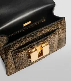 TOM FORD Croc-Embossed Leather 001 Top-Handle Bag U2006 Top Handle Bags -TOM FORD Shop tom ford croc embossed leather 001 top handle bag 16455509 31890805 1000