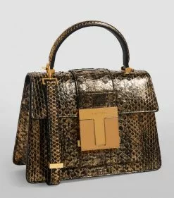 TOM FORD Croc-Embossed Leather 001 Top-Handle Bag U2006 Top Handle Bags -TOM FORD Shop tom ford croc embossed leather 001 top handle bag 16455509 31894381 1000