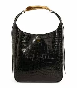 TOM FORD Croc-Embossed Shoulder Bag u9000 Shoulder Bags