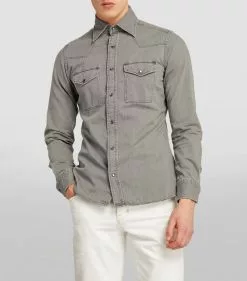 TOM FORD Denim Shirt 023 LT GRY SLD Casual Shirts 8 TOM FORD Denim Shirt 023 LT GRY SLD Casual Shirts -TOM FORD Shop tom ford denim shirt 17530941 37057008 1000
