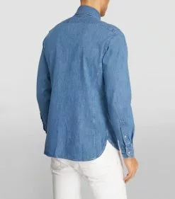 TOM FORD Denim Shirt 432 BR BLU SLD Casual Shirts -TOM FORD Shop tom ford denim shirt 17532623 37538917 1000