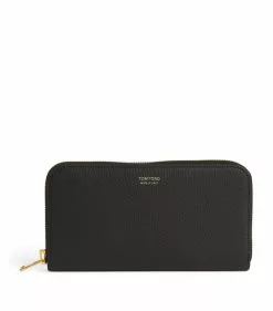 TOM FORD Grained Leather Continental Wallet BLKBLACK Cardholders