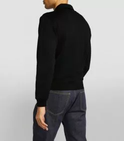 TOM FORD Half-Zip Polo Shirt 001 BLK SLD Polo Shirts -TOM FORD Shop tom ford half zip polo shirt 17531588 37194544 1000