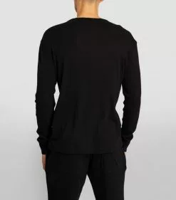 TOM FORD Henley Shirt 001 BLK SLD Long Sleeve T-Shirts -TOM FORD Shop tom ford henley shirt 17530953 37543202 1000