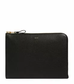 TOM FORD Large Leather Zipped Pouch BLKBLACK Pouches