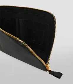 TOM FORD Large Leather Zipped Pouch BLKBLACK Pouches -TOM FORD Shop tom ford large leather zipped pouch 15096948 25649118 1000