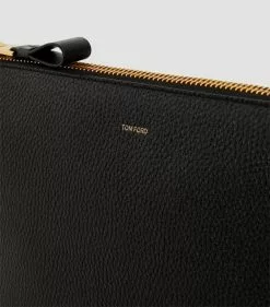 TOM FORD Large Leather Zipped Pouch BLKBLACK Pouches -TOM FORD Shop tom ford large leather zipped pouch 15096948 25649120 1000