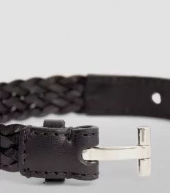 TOM FORD Leather Braided Bracelet BSV BLK Bracelets -TOM FORD Shop tom ford leather braided bracelet 16625576 32339223 1000