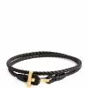 TOM FORD Leather Braided Bracelet BLG BLK Bracelets
