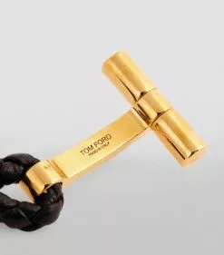 TOM FORD Leather Braided Bracelet BLG BLK Bracelets -TOM FORD Shop tom ford leather braided bracelet 17201295 34802650 1000