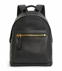 TOM FORD Leather Buckley Backpack BLK BLACK Backpacks