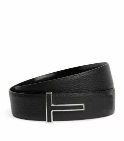 TOM FORD Leather Logo Belt U9000BLACK Belts