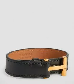 TOM FORD Leather T Bracelet BLG BLACK Jewellery -TOM FORD Shop tom ford leather t bracelet 15155754 29210476 1000