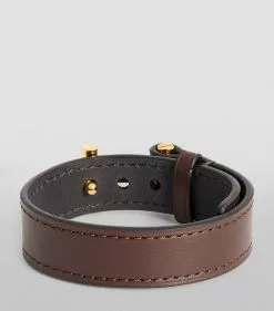 TOM FORD Leather T Bracelet DBG BRWN Jewellery -TOM FORD Shop tom ford leather t bracelet 16824241 37070480 1000