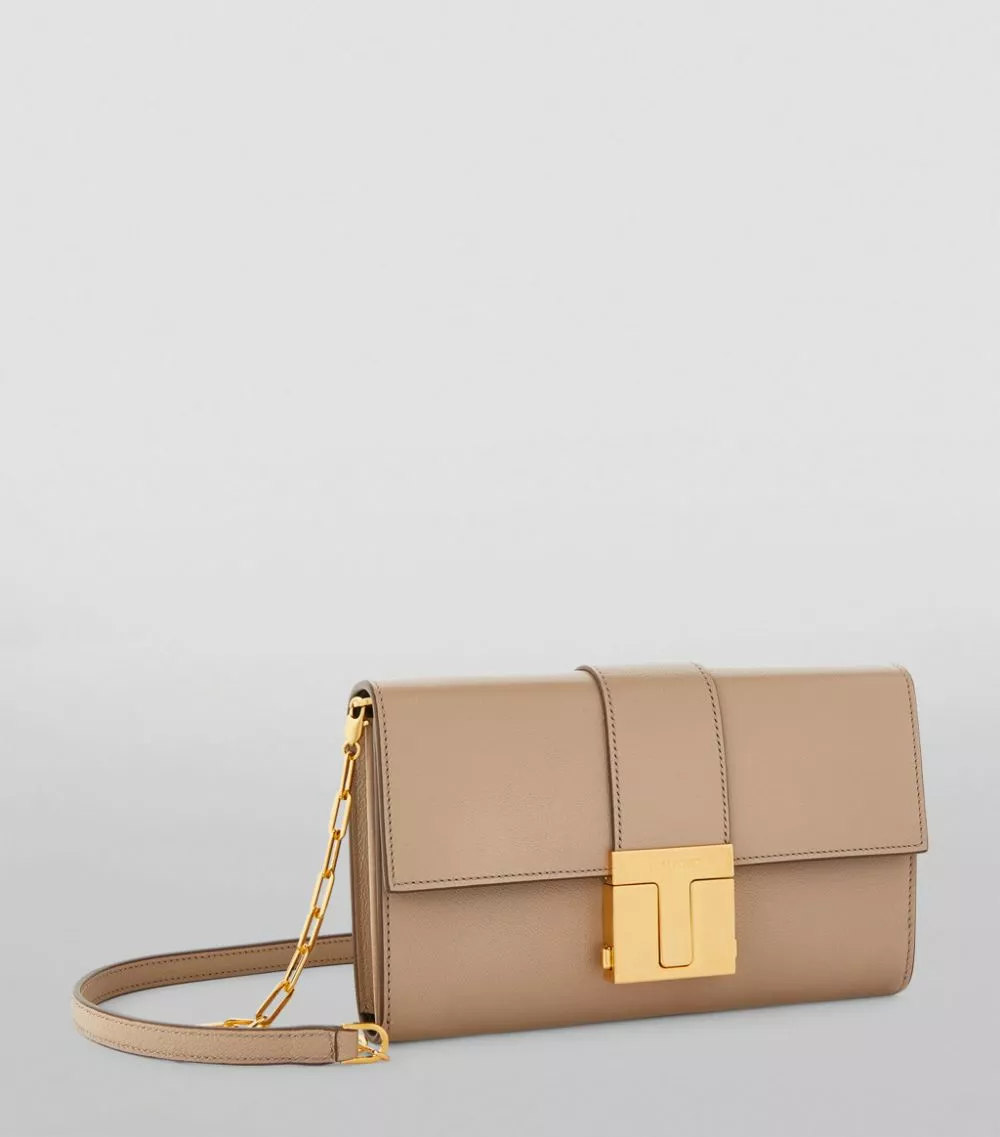 TOM FORD Leather T Clasp Bag U8006 Shoulder Bags 3 TOM FORD Leather T Clasp Bag U8006 Shoulder Bags - Image 3