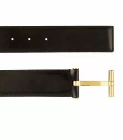 TOM FORD Leather T Clasp Belt BLK BLK Belts -TOM FORD Shop tom ford leather t clasp belt 14999738 27083809 1000