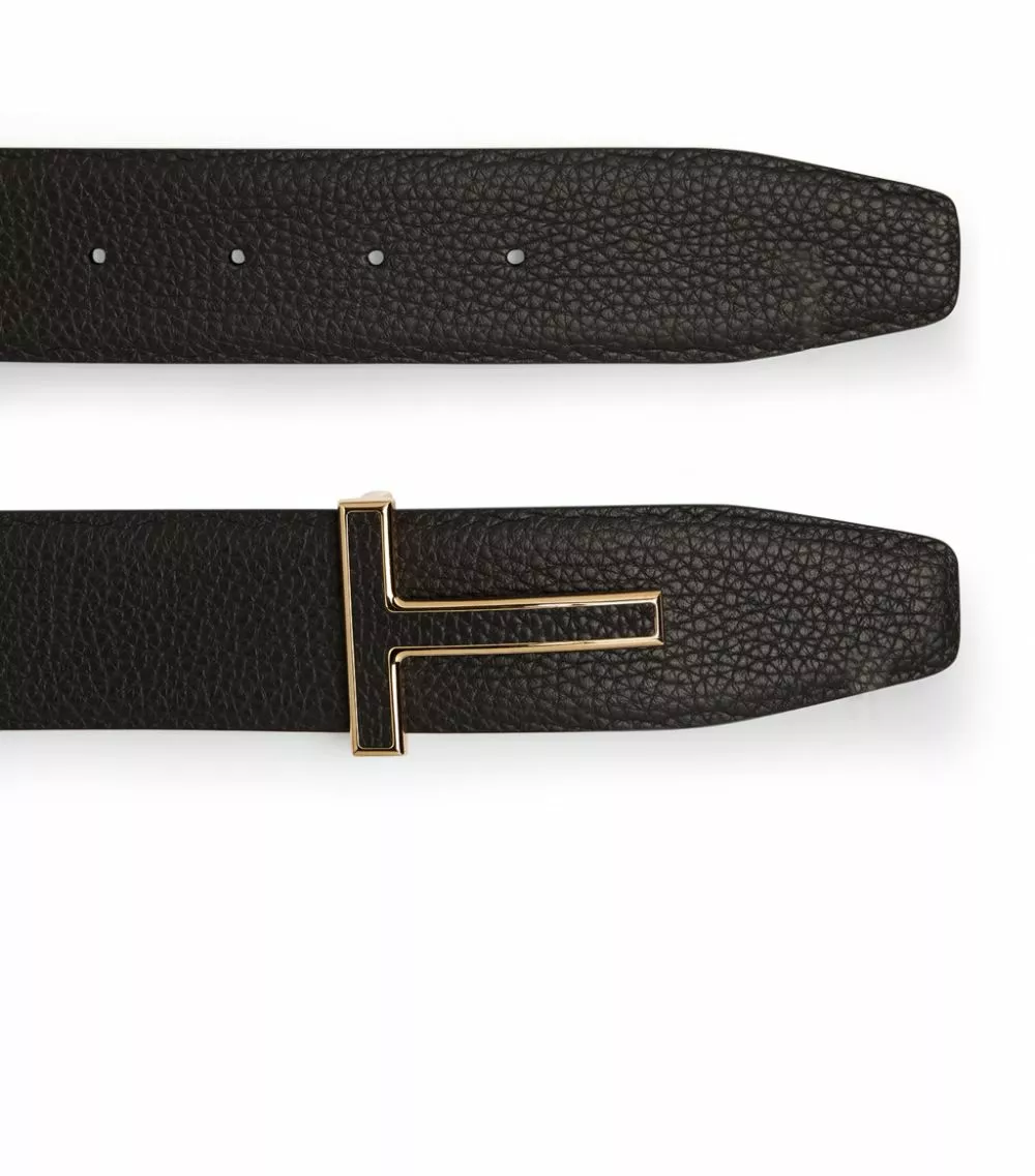 TOM FORD Leather T-Clasp Belt U7023BROWN Belts 2 TOM FORD Leather T-Clasp Belt U7023BROWN Belts - Image 2