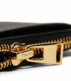 TOM FORD Leather T-Line Card Holder with Neck Strap U9000 BLACK Cardholders -TOM FORD Shop tom ford leather t line card holder with neck strap 17595402 36489154 1000