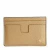 TOM FORD Leather T-Line Card Holder U7099 DARK SAND Cardholders