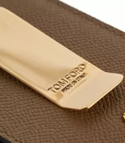 TOM FORD Leather T-Line Card Holder U7099 DARK SAND Cardholders -TOM FORD Shop tom ford leather t line card holder 17511931 36948906 1000