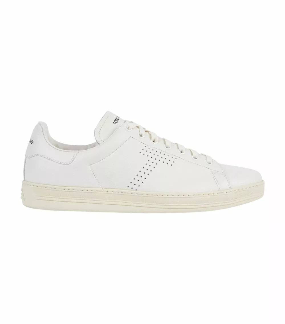 TOM FORD Leather Warwick Sneakers BRR WHITE Low-Top Sneakers 3 TOM FORD Leather Warwick Sneakers BRR WHITE Low-Top Sneakers - Image 3