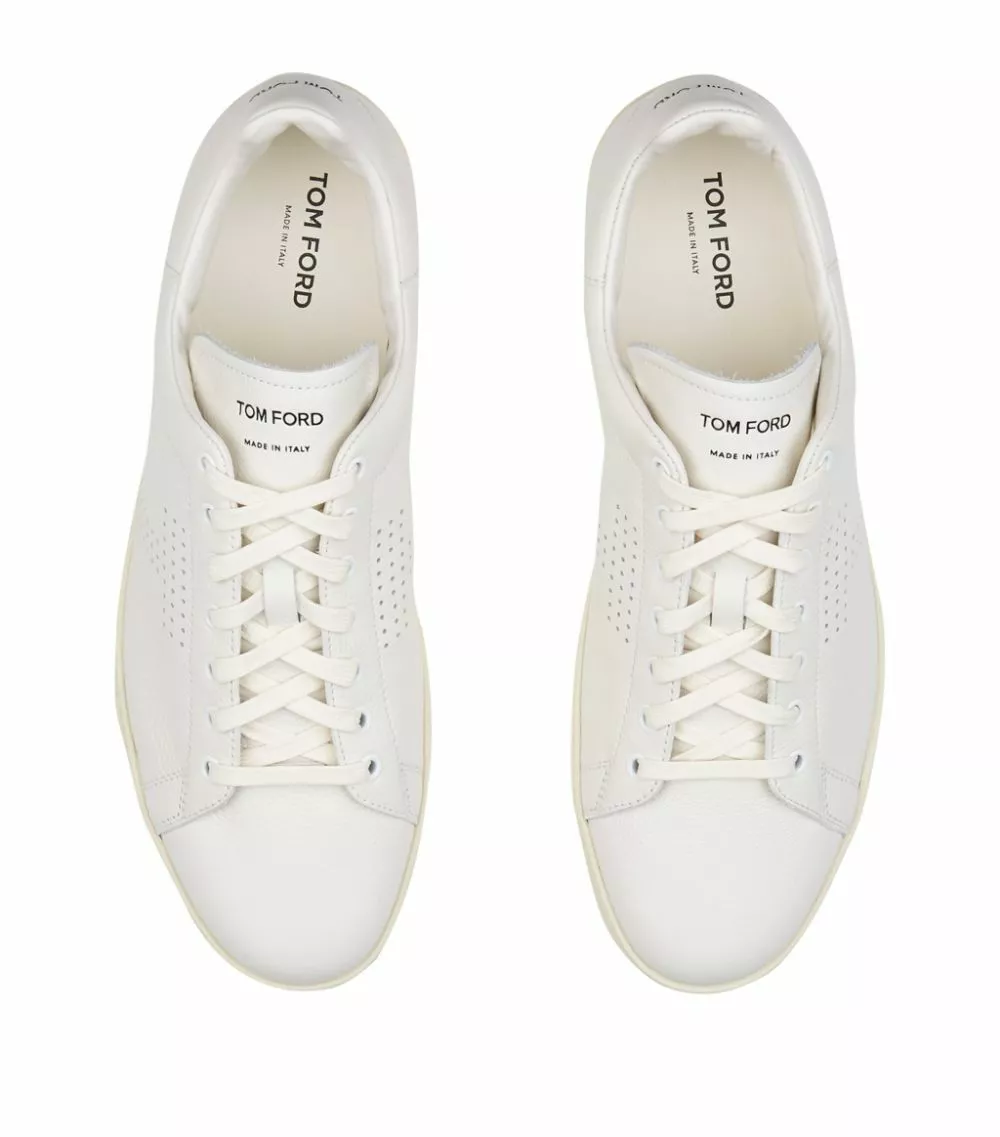 TOM FORD Leather Warwick Sneakers BRR WHITE Low-Top Sneakers 4 TOM FORD Leather Warwick Sneakers BRR WHITE Low-Top Sneakers - Image 4