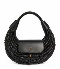 TOM FORD Leather Woven Hobo Bag u9000 Top Handle Bags