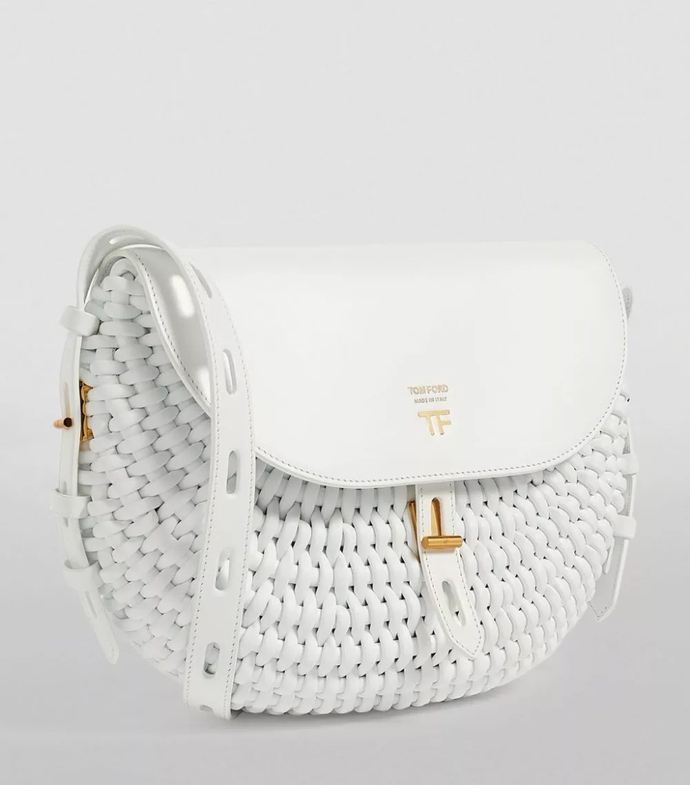 TOM FORD Leather Woven Shoulder Bag u1000 Shoulder Bags 3 TOM FORD Leather Woven Shoulder Bag u1000 Shoulder Bags - Image 3