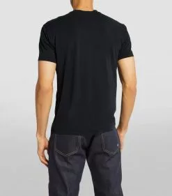TOM FORD Lyocell-Cotton T-Shirt 001 BLK SLD Plain T-Shirts -TOM FORD Shop tom ford lyocell cotton t shirt 17532638 37178816 1000
