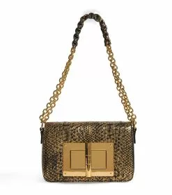 TOM FORD Medium Python Natalia Shoulder Bag AGO Top Handle Bags
