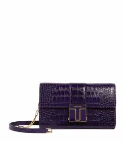 TOM FORD Mini Croc-Embossed Leather T Clasp Bag U6039 Mini Bags