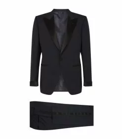 TOM FORD O'Connor Satin-Trim Two-Piece Tuxedo 412 NVY Tuxedos